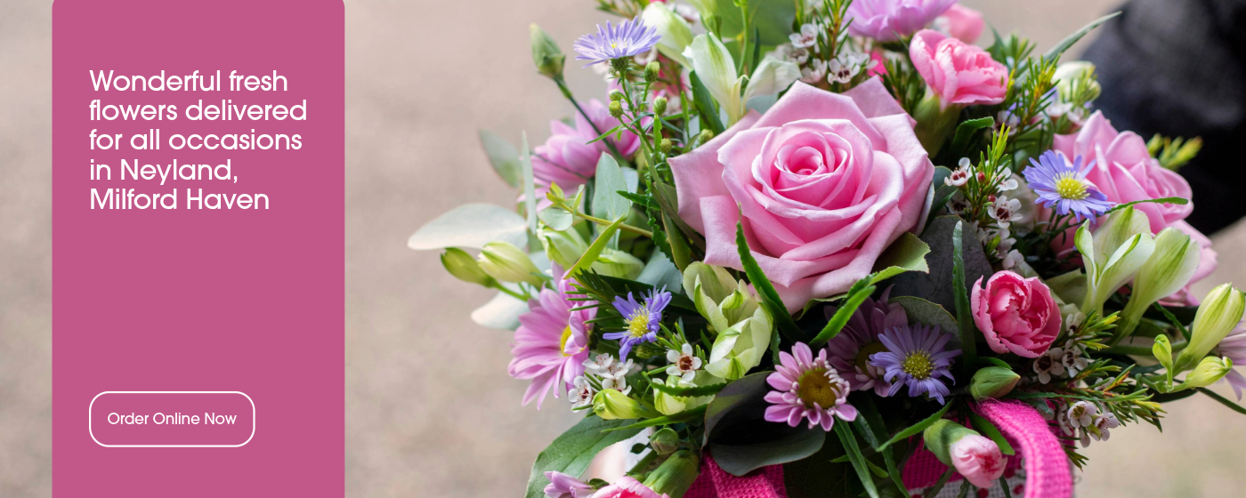 Seasonal bouquets from Foxglove Florists in Neyland offering same-day delivery